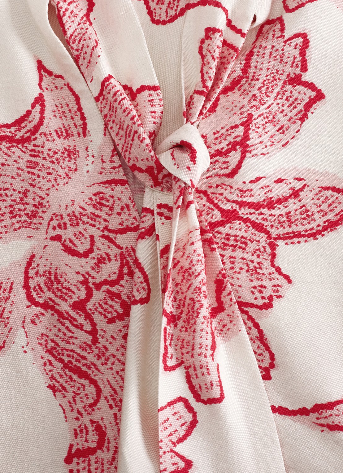 Phase Eight Junie top met sjaalkraag en bloemenprint - detail 7 rood
