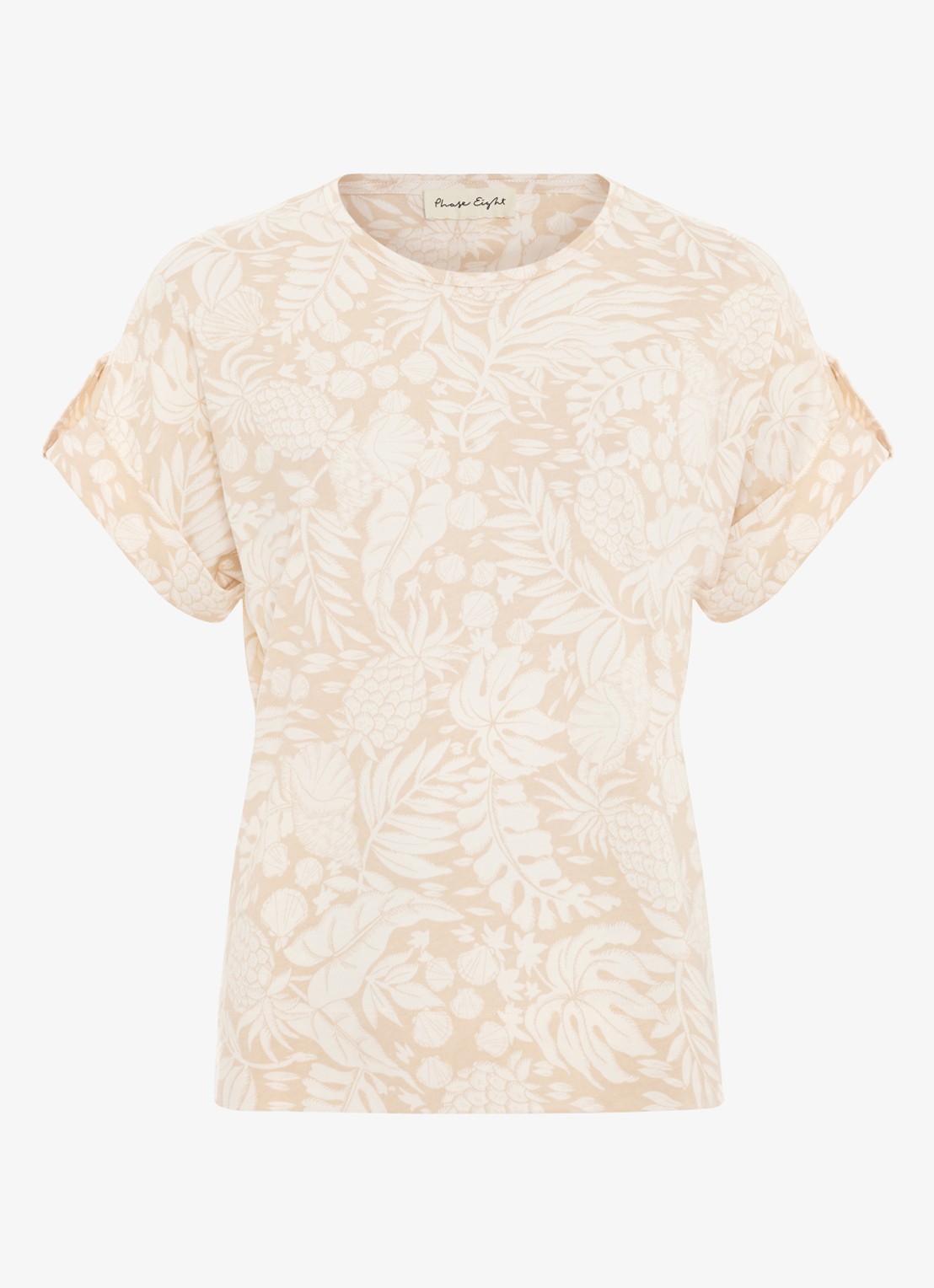Phase Eight Kayla top met print - voorkant creme