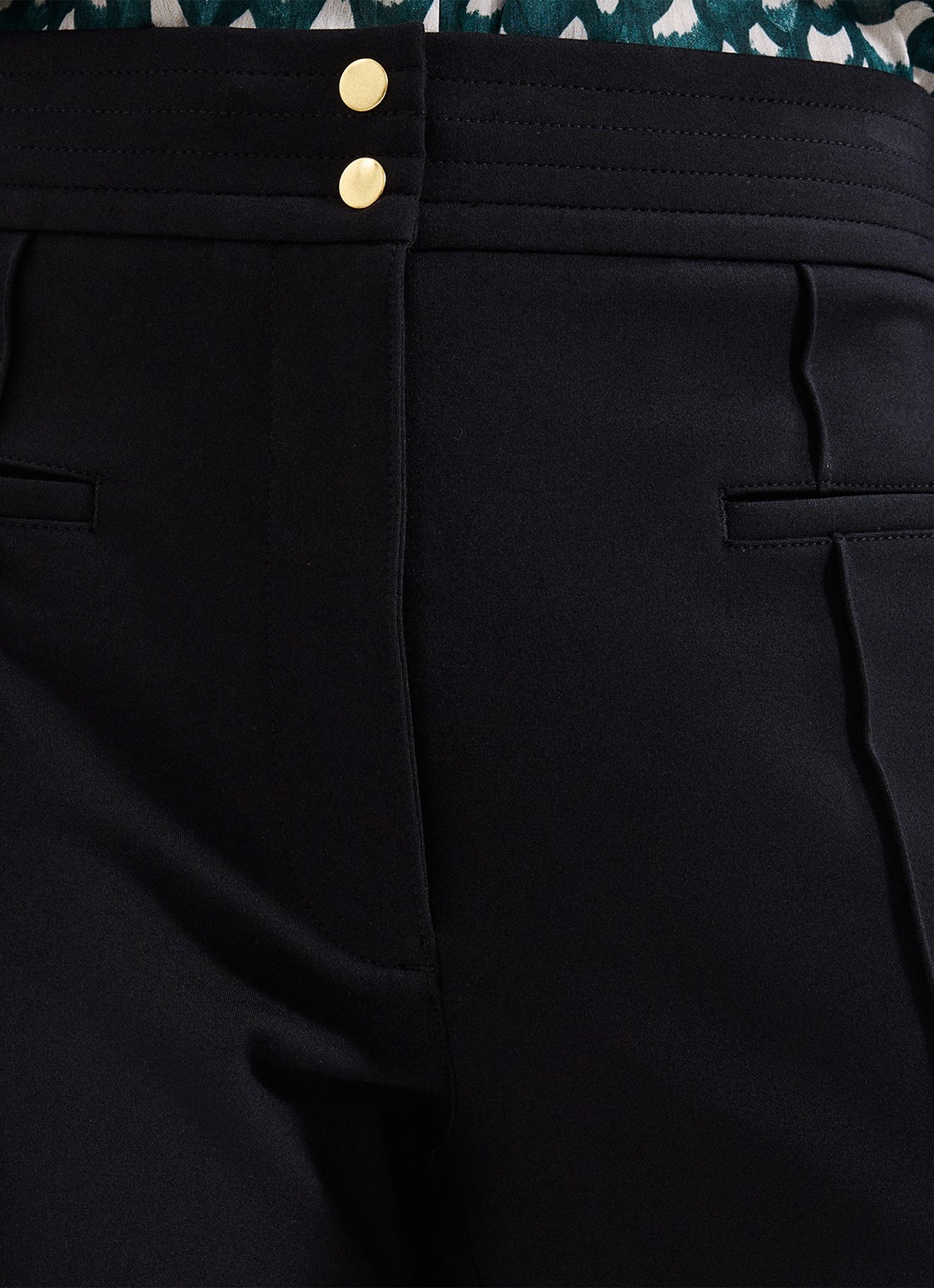 Phase Eight  Keri high waist tapered fit pantalon met paspelzakken - detail 5 zwart