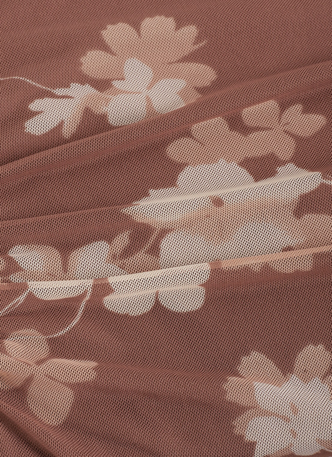 Phase Eight Kezia  top van mesh met bloemenprint - detail 6 bruin