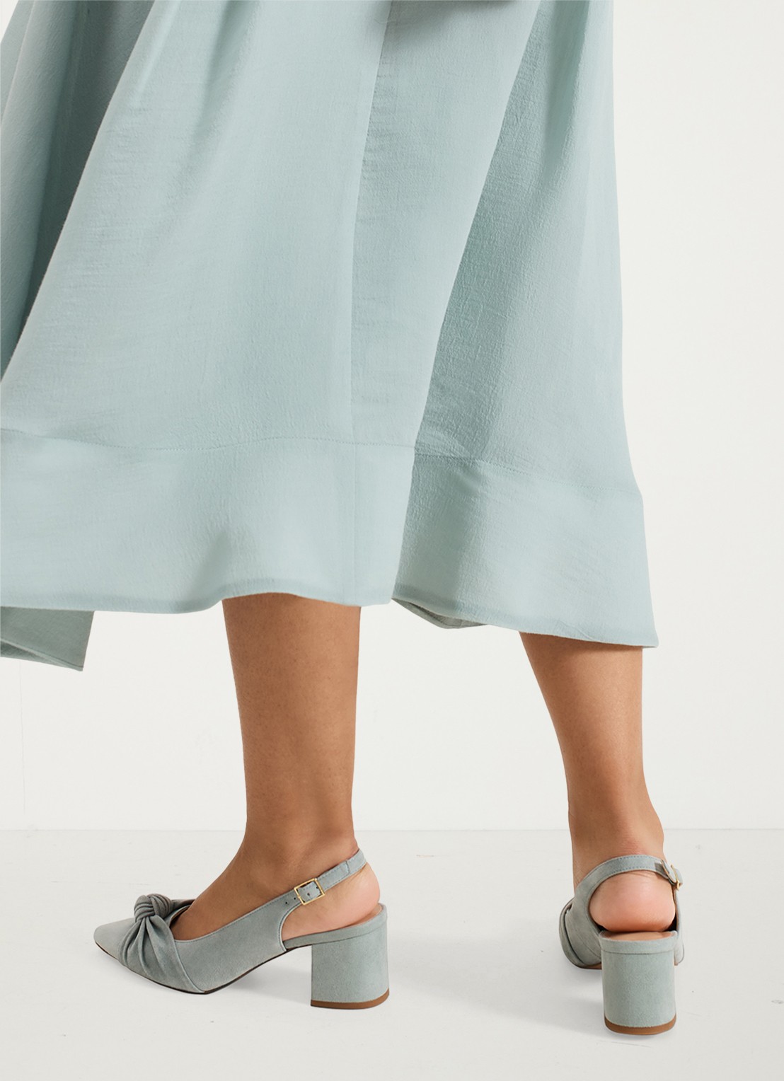 Phase Eight Knot slingback van suède - achterkant 7 mint