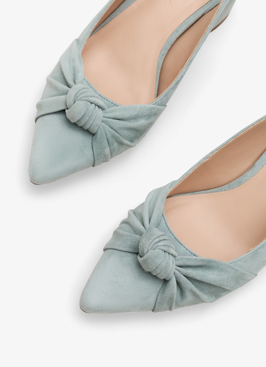 Phase Eight Knot slingback van suède - detail 4 mint