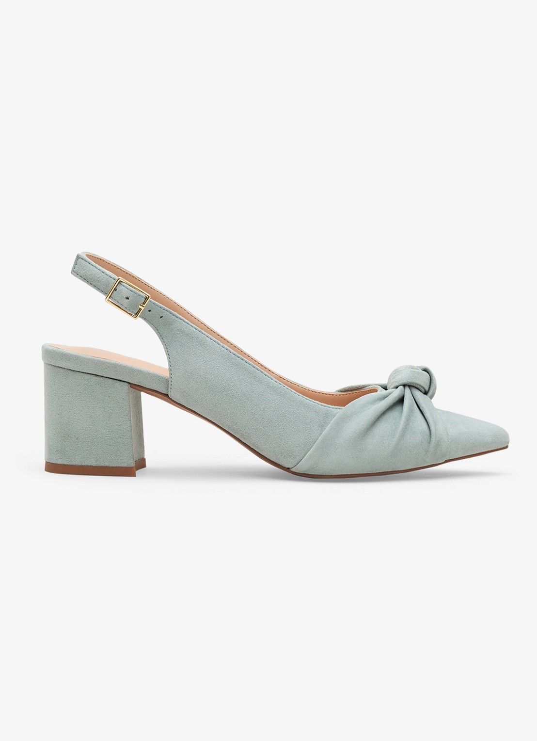 Phase Eight Knot slingback van suède - voorkant mint
