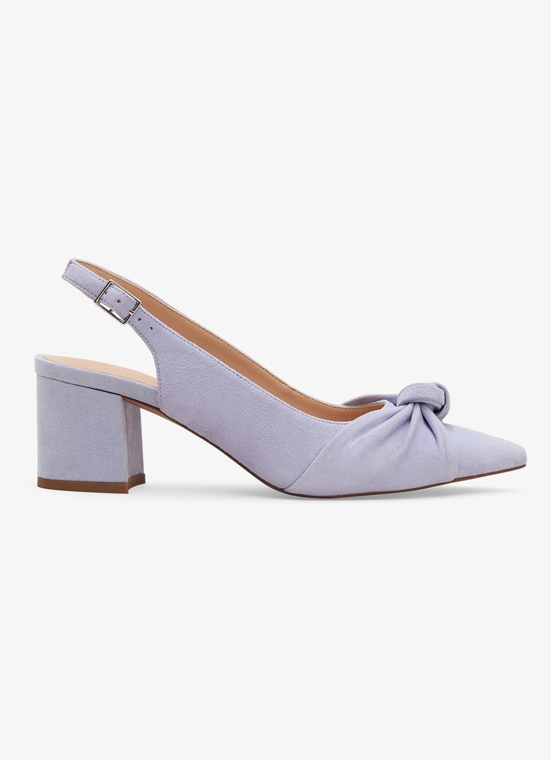 Phase Eight Knot slingback van suède - voorkant lila
