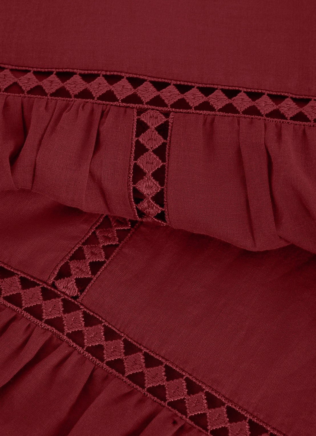 Phase Eight Kyla maxi rok met opengewerkt dessin - detail 7 bordeauxrood