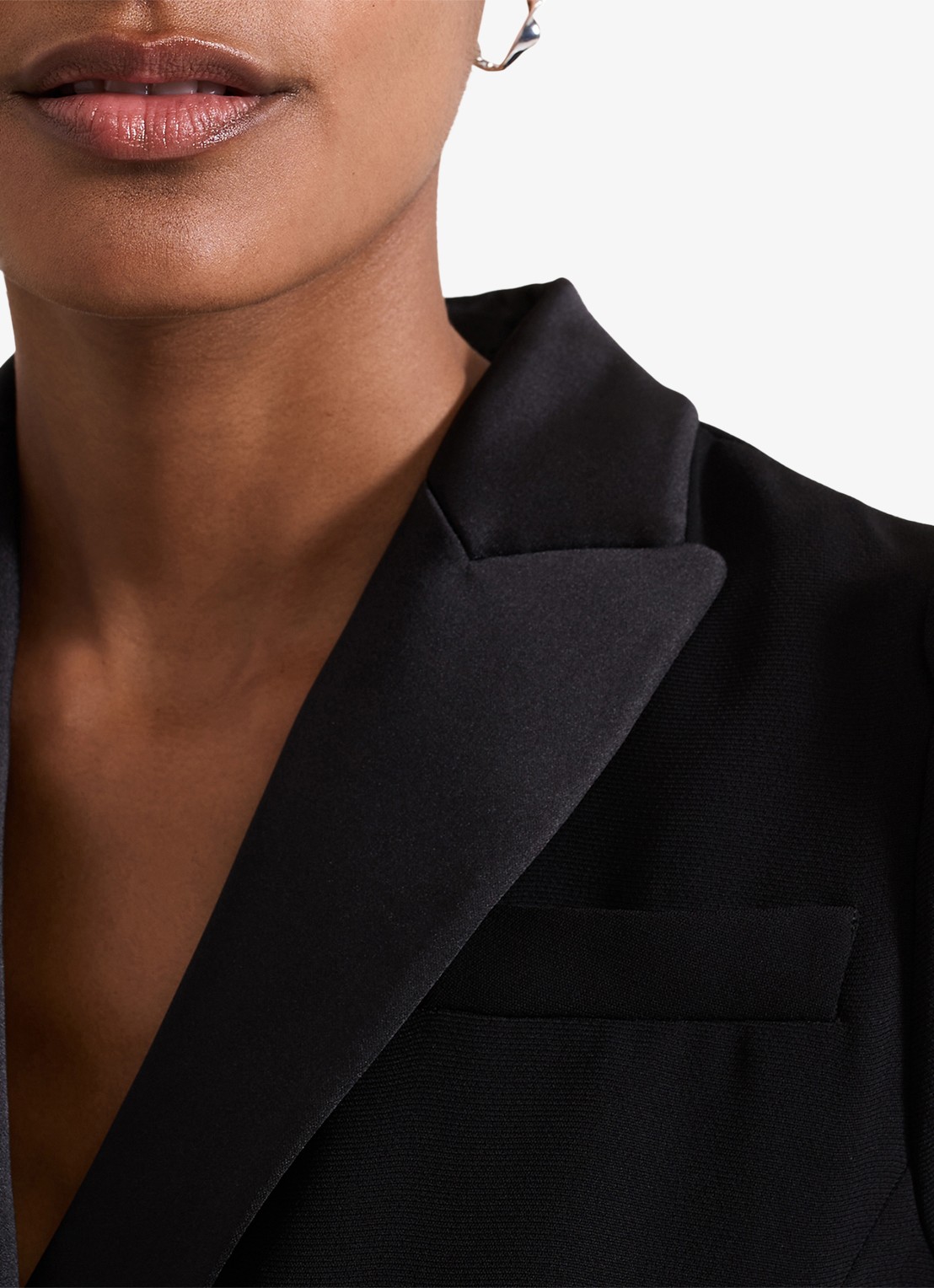 Phase Eight Kylie Tux wide fit jumpsuit met steekzakken en strikceintuur - detail 8 zwart