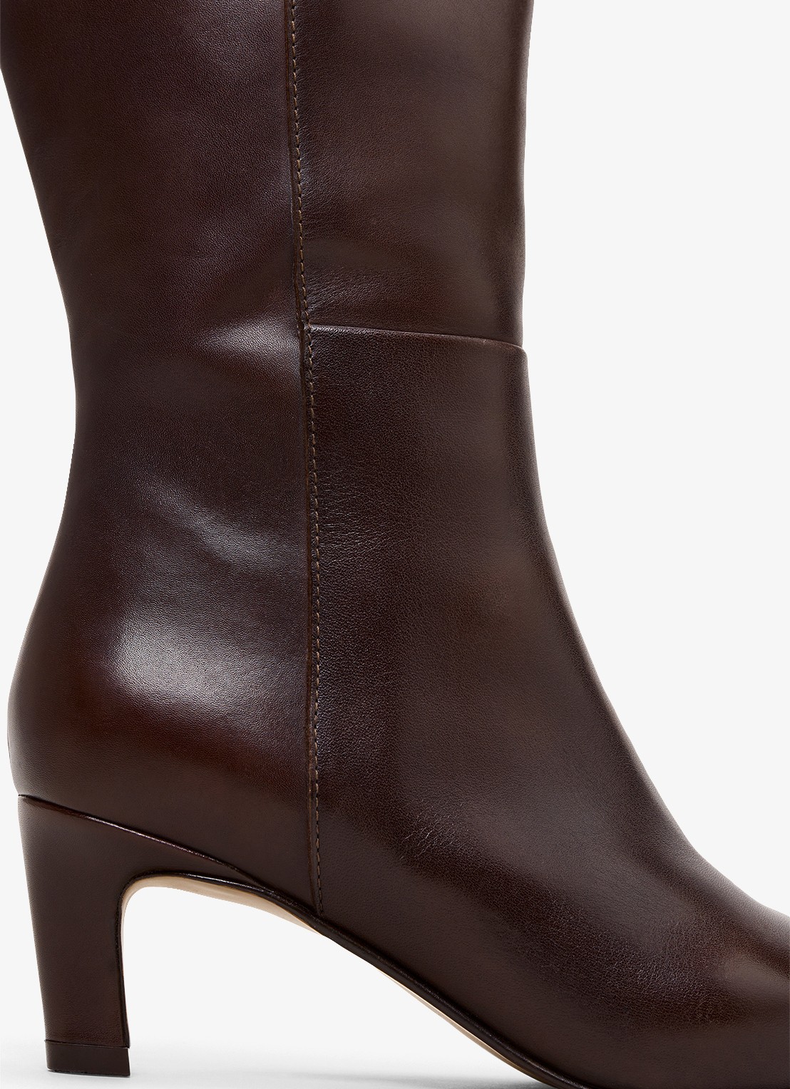 Phase Eight Leather Knee Boots - detail 2 bruin