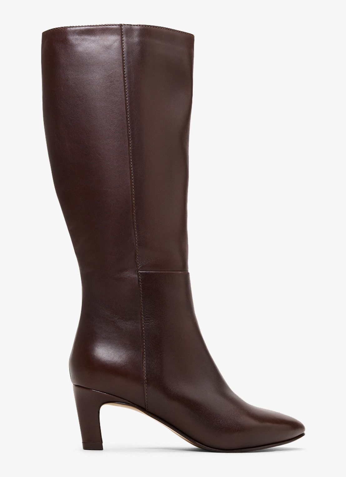 Phase Eight Leather Knee Boots - voorkant 6 bruin