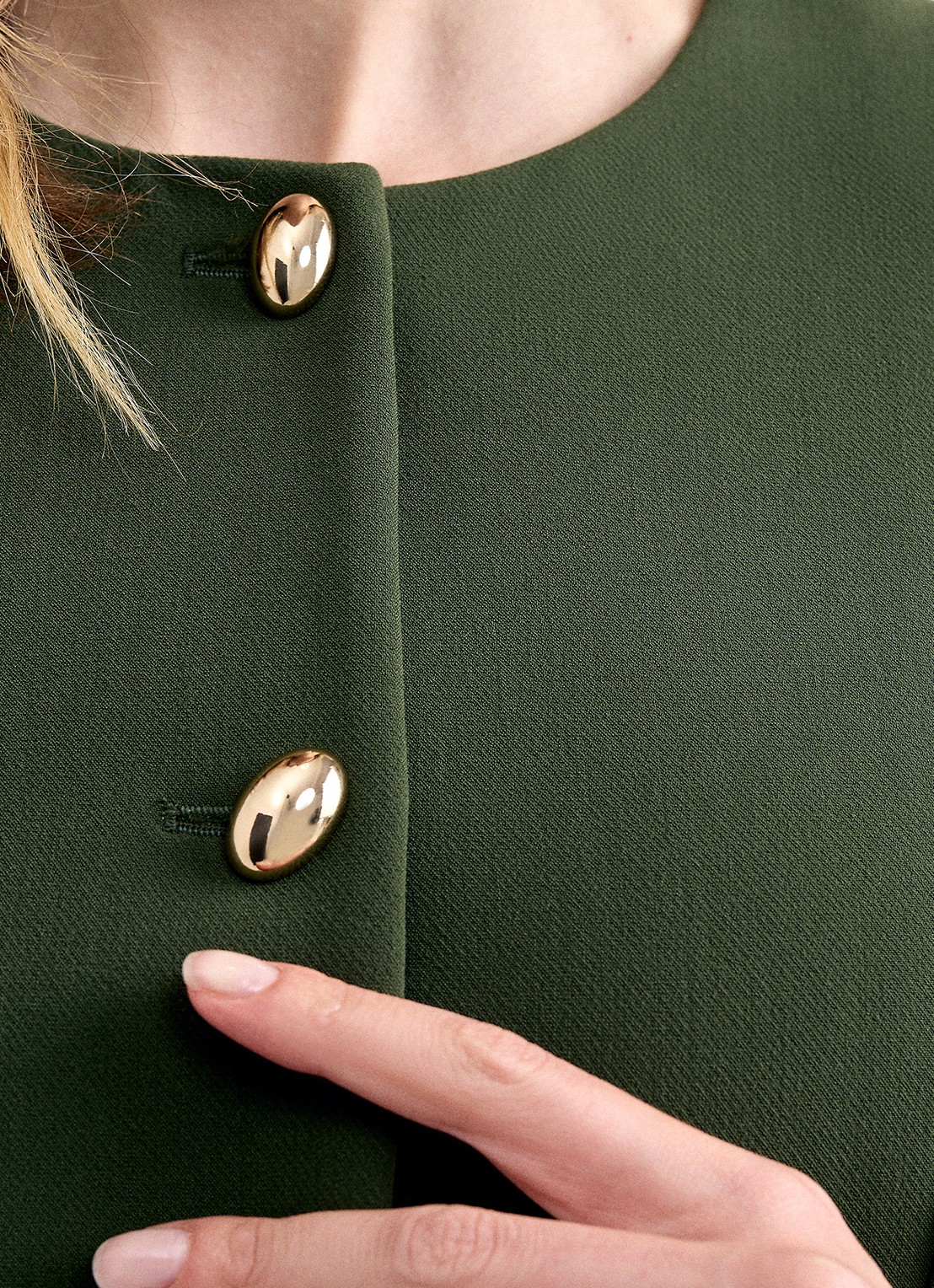 Phase Eight Leonie getailleerd jack - detail 4 donkergroen