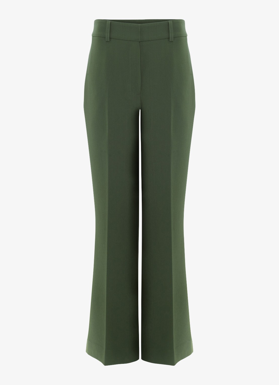 Phase Eight Leonie high waist straight leg pantalom - voorkant donkergroen