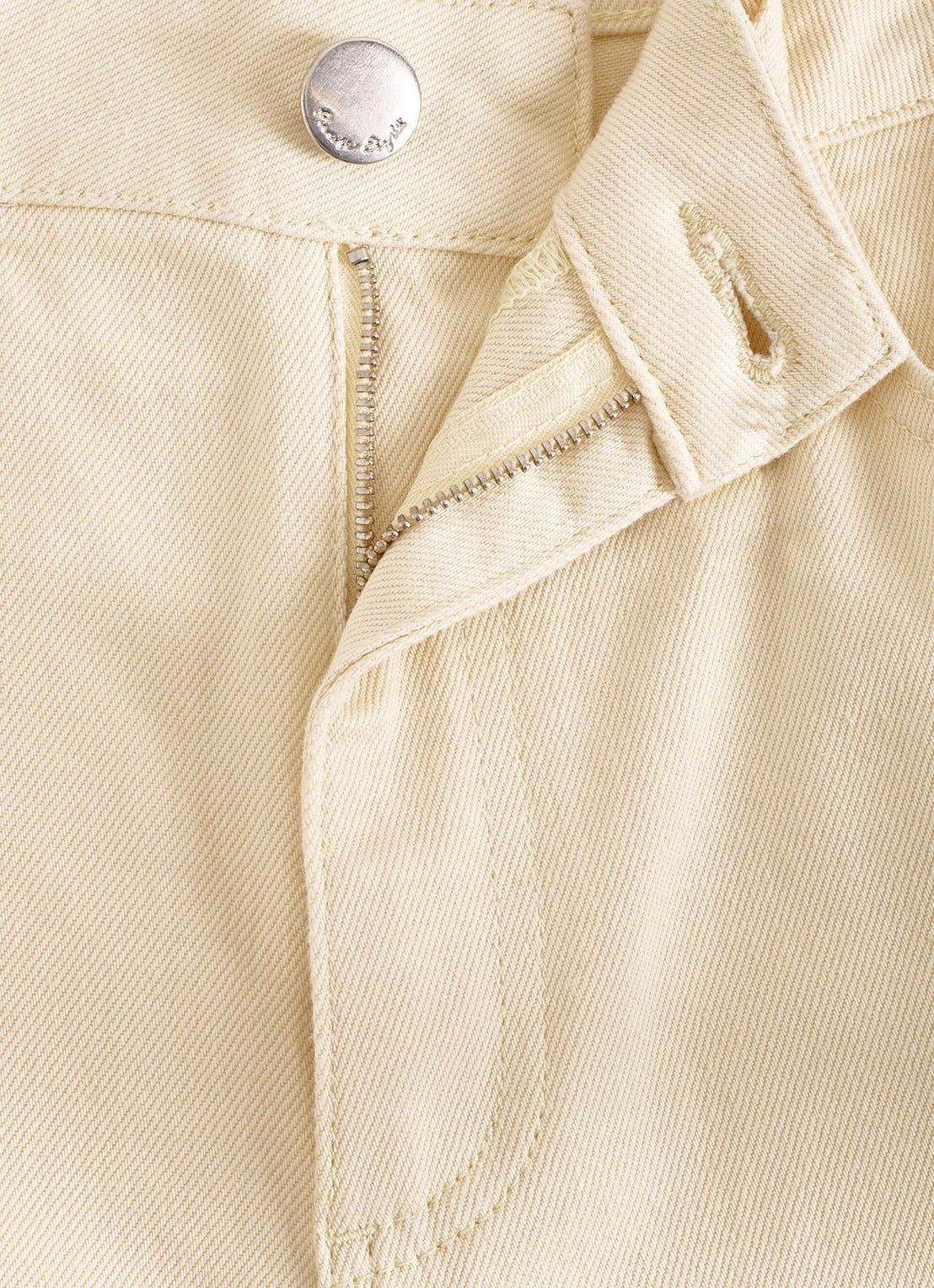 Phase Eight Lexi high waist cropped tapered fit jeans met steekzakken - detail 8 vanillegeel