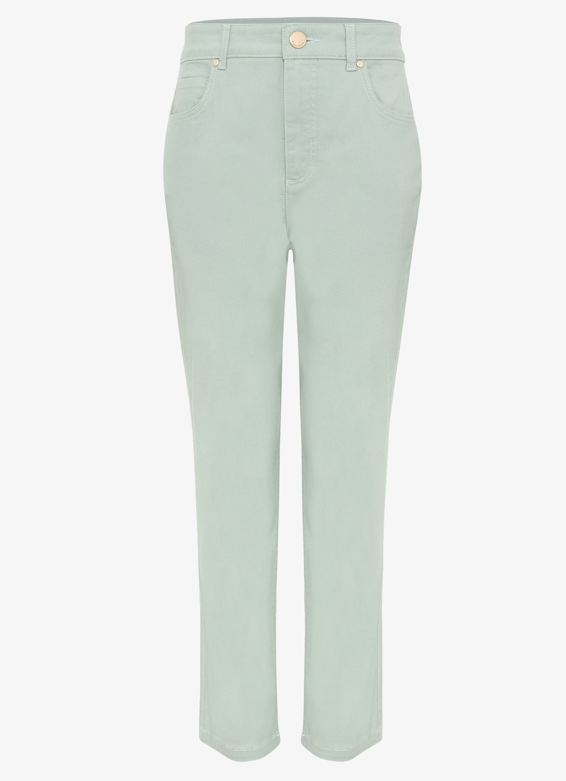 Phase Eight Lindsey cropped tapered jeans met steekzakken - voorkant 2 lichtgroen