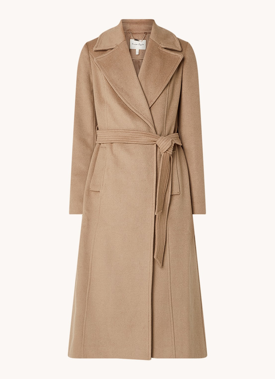 Phase Eight Livvy trenchcoat in wolblend - voorkant 4 camel