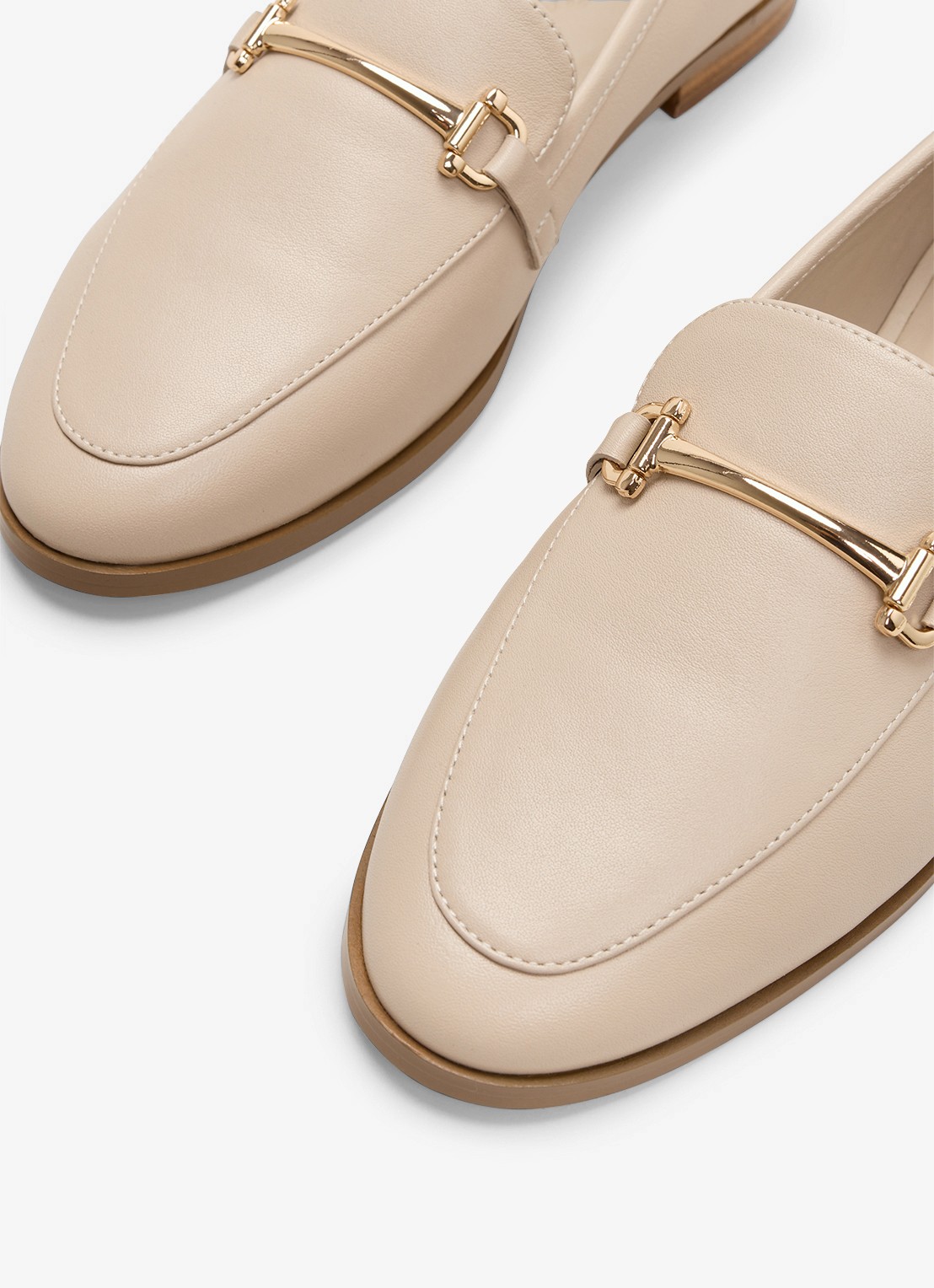 Phase Eight Loafers van leer - detail 3 beige