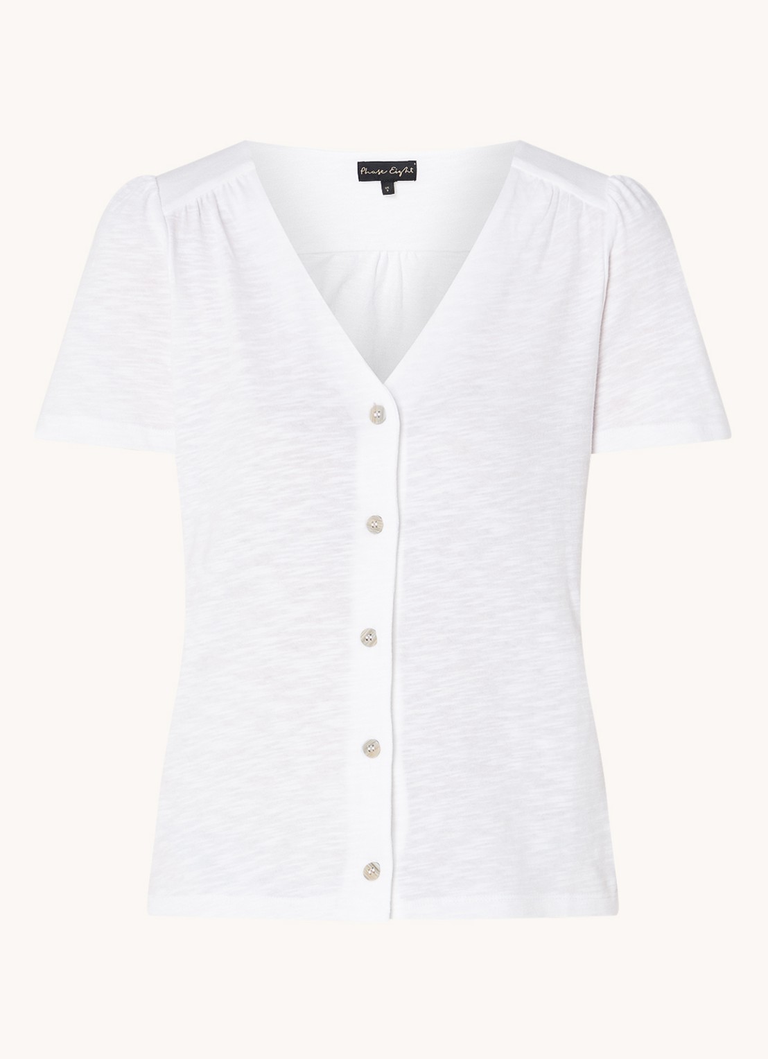 Phase Eight Lorenna top met V-hals  - voorkant 2 wit