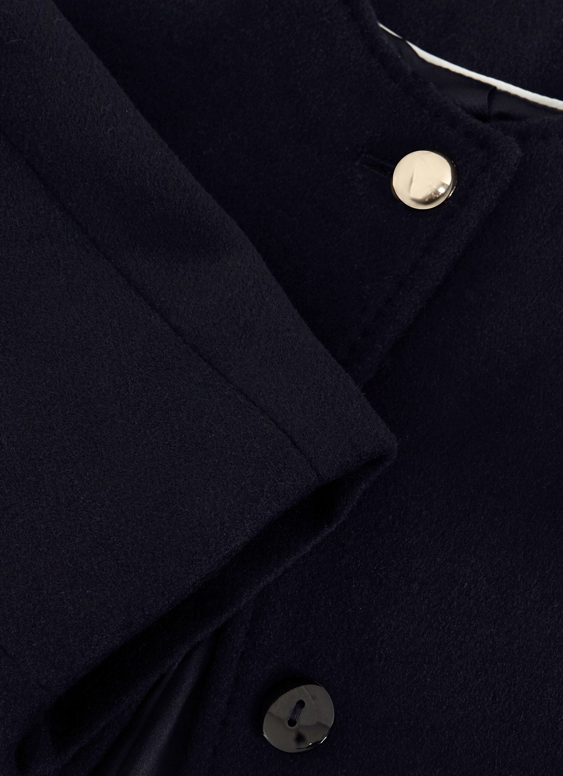 Phase Eight Loretta mantel in wolblend met steekzakken - detail 8 blauw