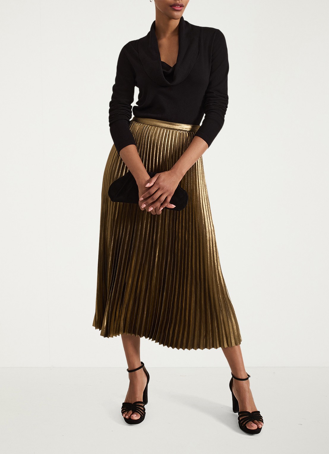 Phase Eight Lottie Watervalhals Top - detail 8 zwart