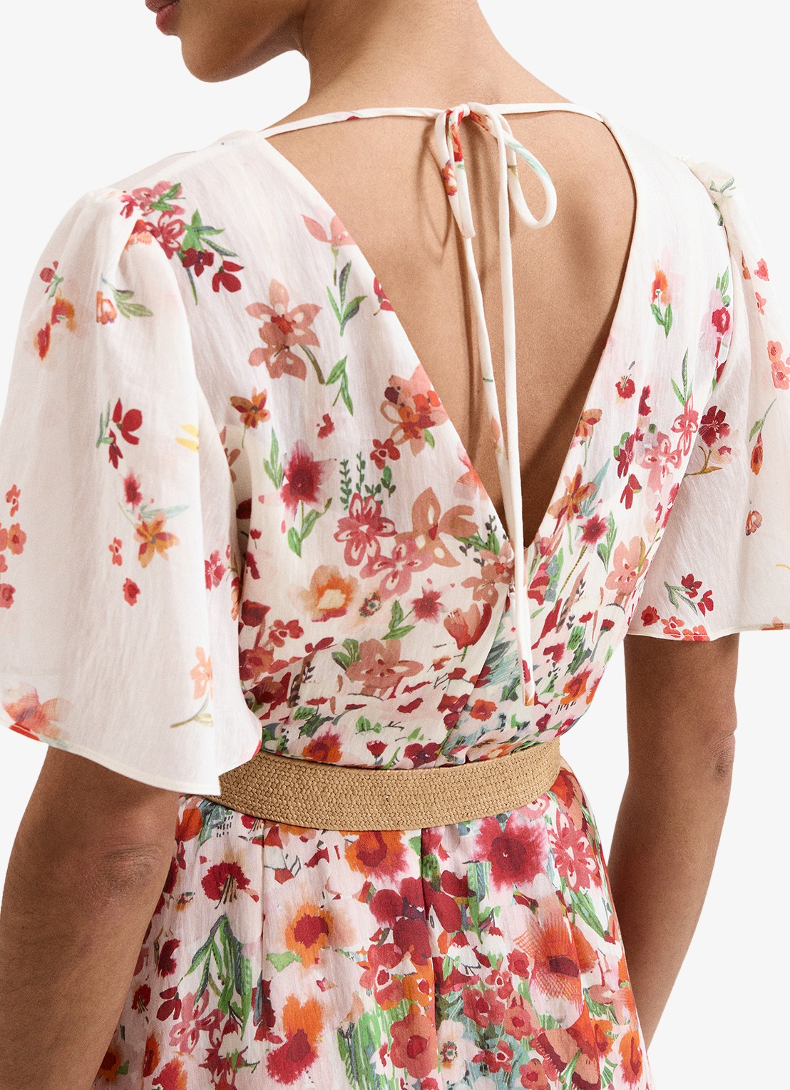 Phase Eight Lovette jurk met bloemenprint - detail 5 cream
