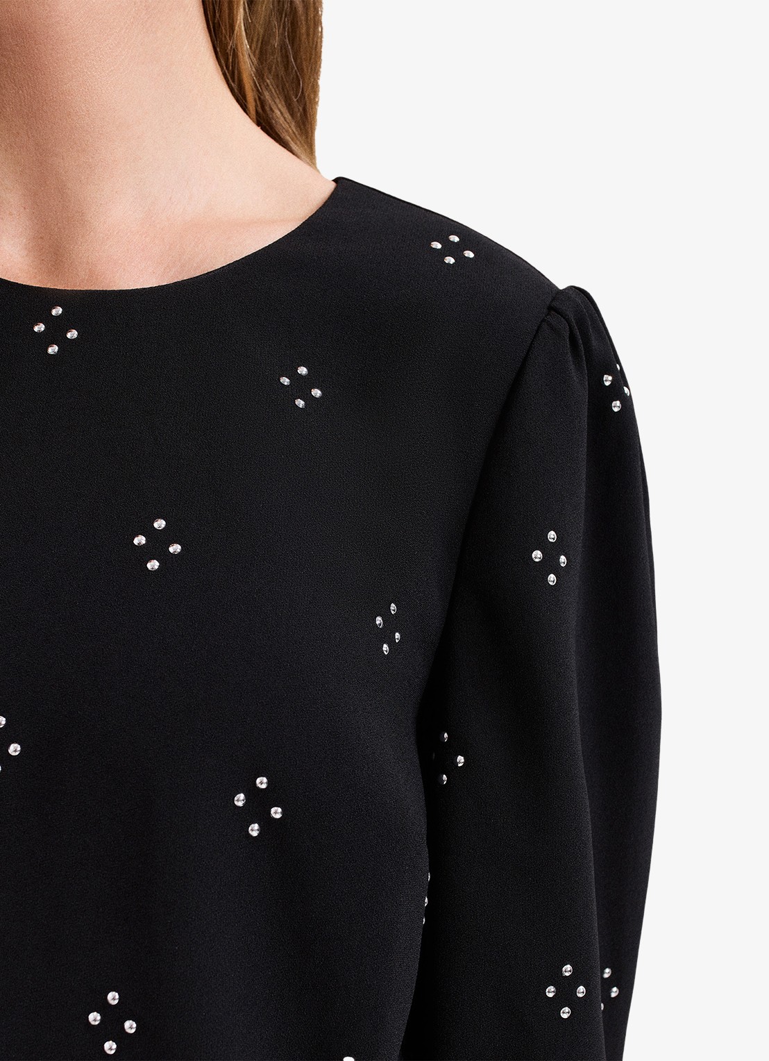 Phase Eight Lucia mini jurk met strass - detail 4 zwart