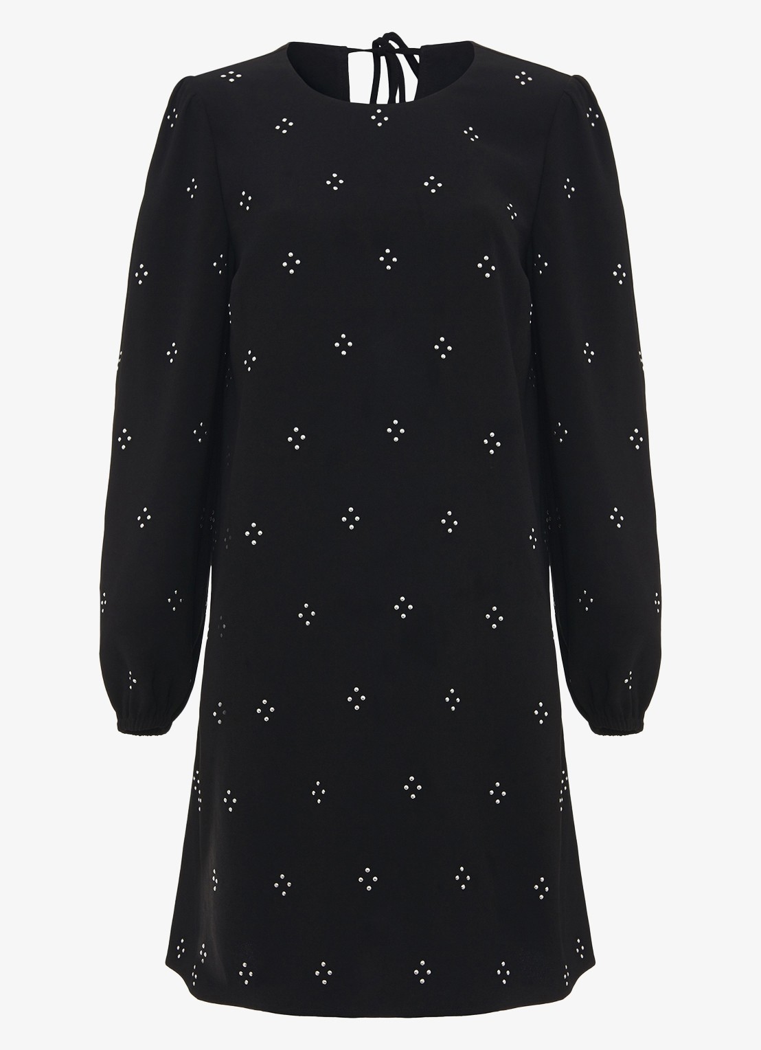 Phase Eight Lucia mini jurk met strass - voorkant 7 zwart