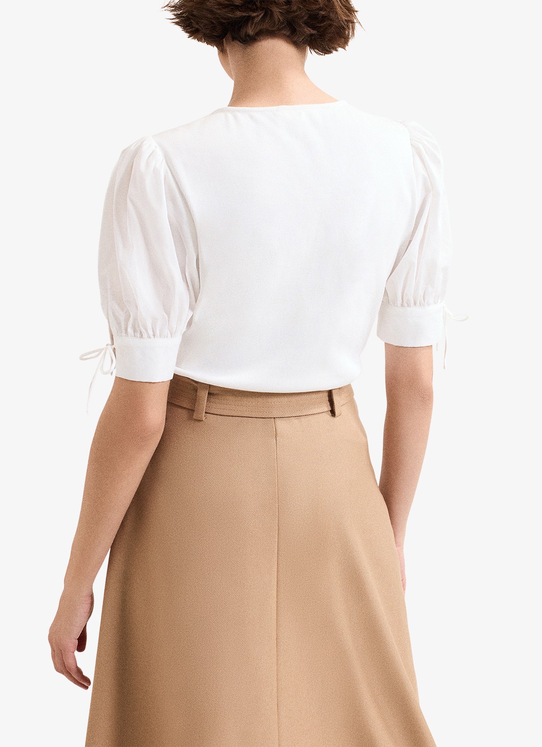 Phase Eight Luella top met pofmouw - achterkant 3 wit