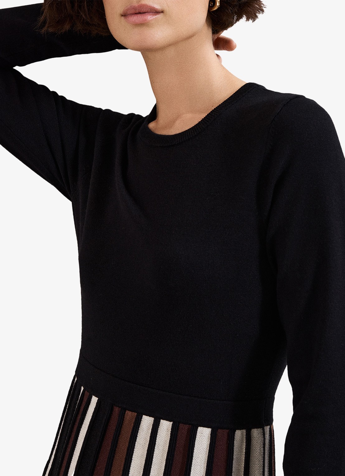 Phase Eight Maci midi jurk met grafische print - detail 3 bruin