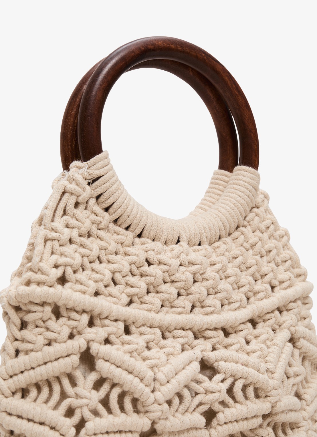 Phase Eight Macrame handtas  - detail 5 ivoor