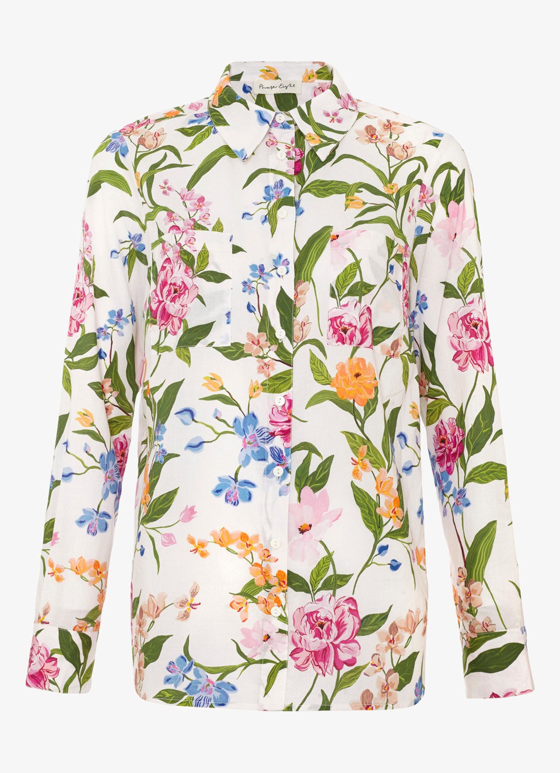 Phase Eight Maddelena blouse met bloemenprint - voorkant 2 ivoor
