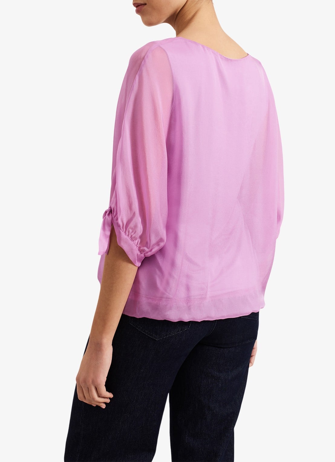 Phase Eight Madison tuniek van zijde - achterkant roze