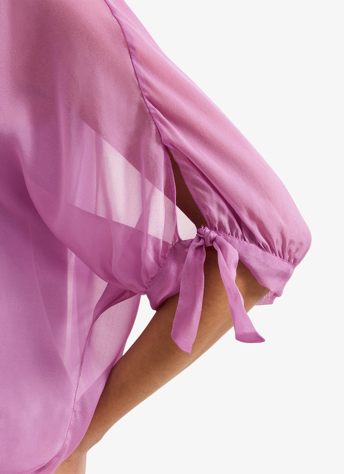 Phase Eight Madison tuniek van zijde - detail 6 roze