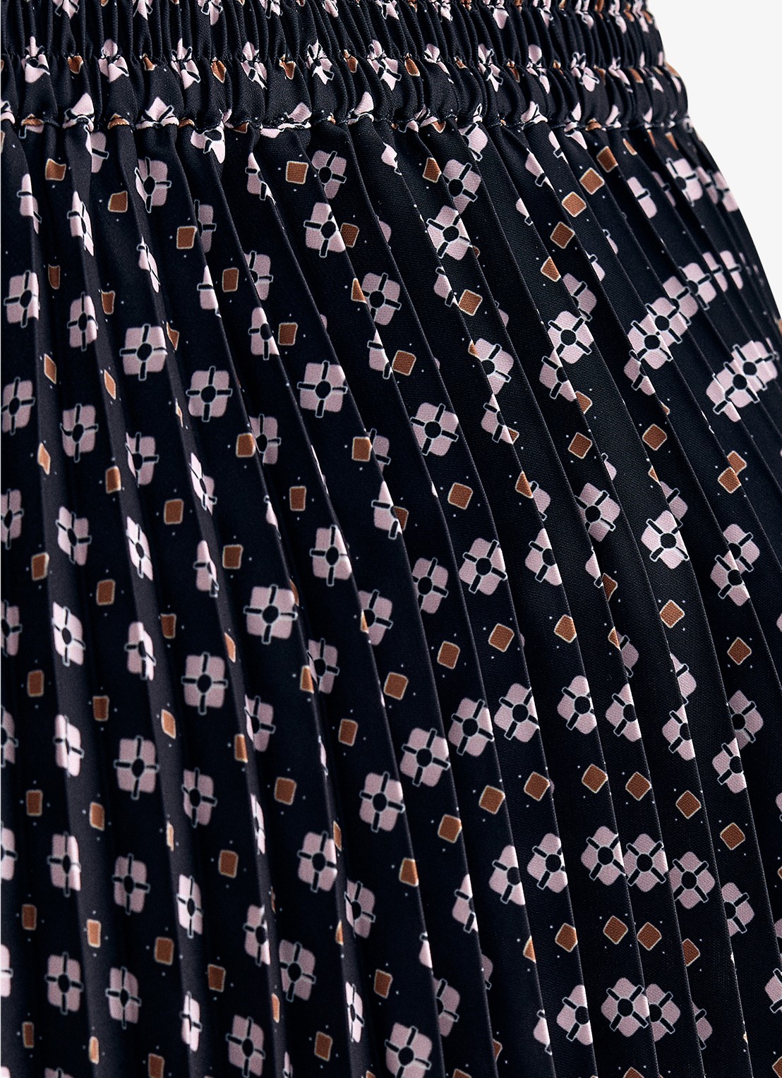 Phase Eight Mairi mini rok met grafische print - detail 3 zwart