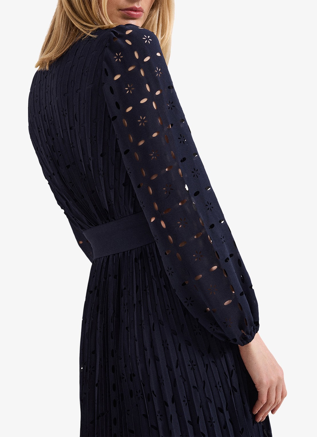 Phase Eight Marina midi jurk met grafische print - detail 3 blauw