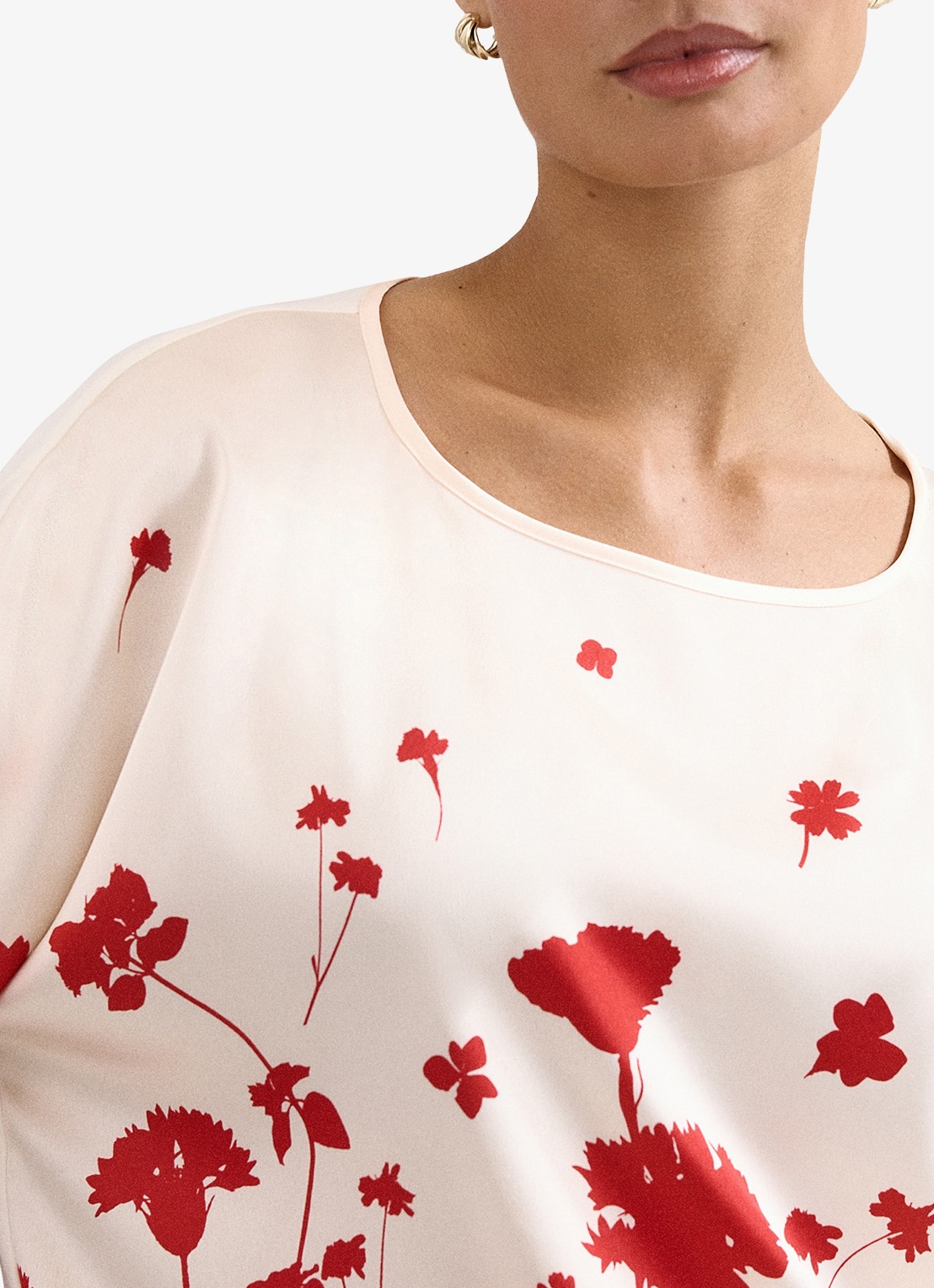 Phase Eight Marion top met bloemenprint - detail 2 ivoor