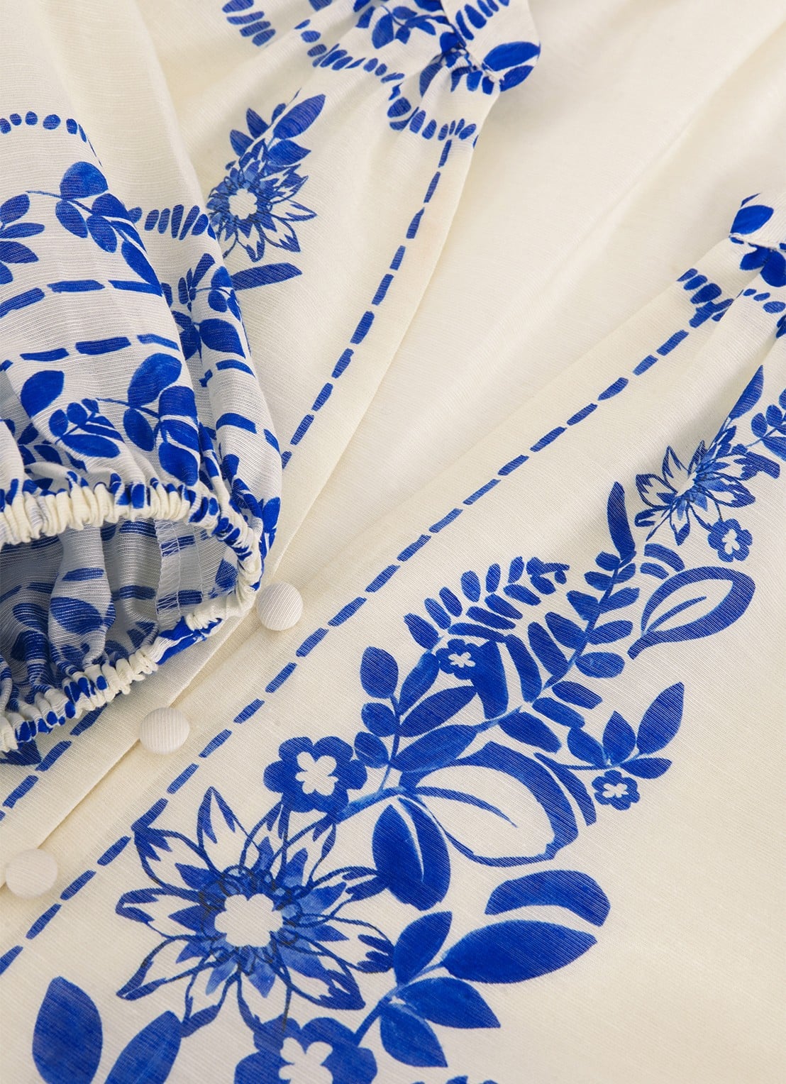 Phase Eight Marisa blouse  met bloemenprint - detail 5 blauw