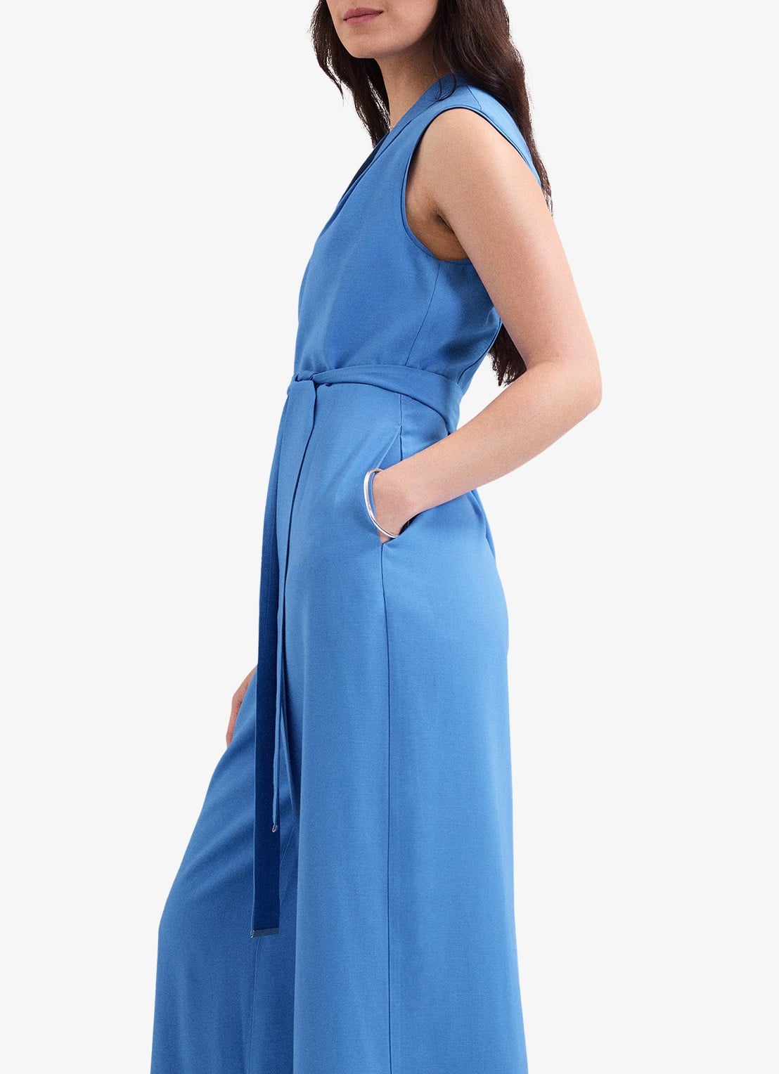 Phase Eight Marta  loose fit jumpsuit met strikceintuur - detail 5 lichtblauw