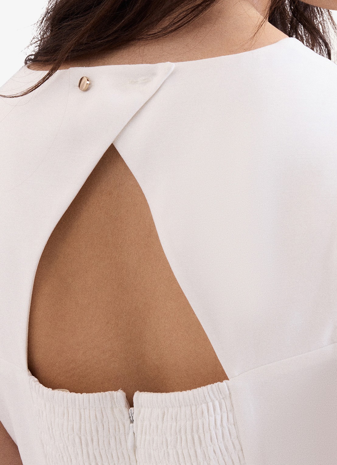 Phase Eight Marta midi jurk met strikceintuur - detail 6 wit
