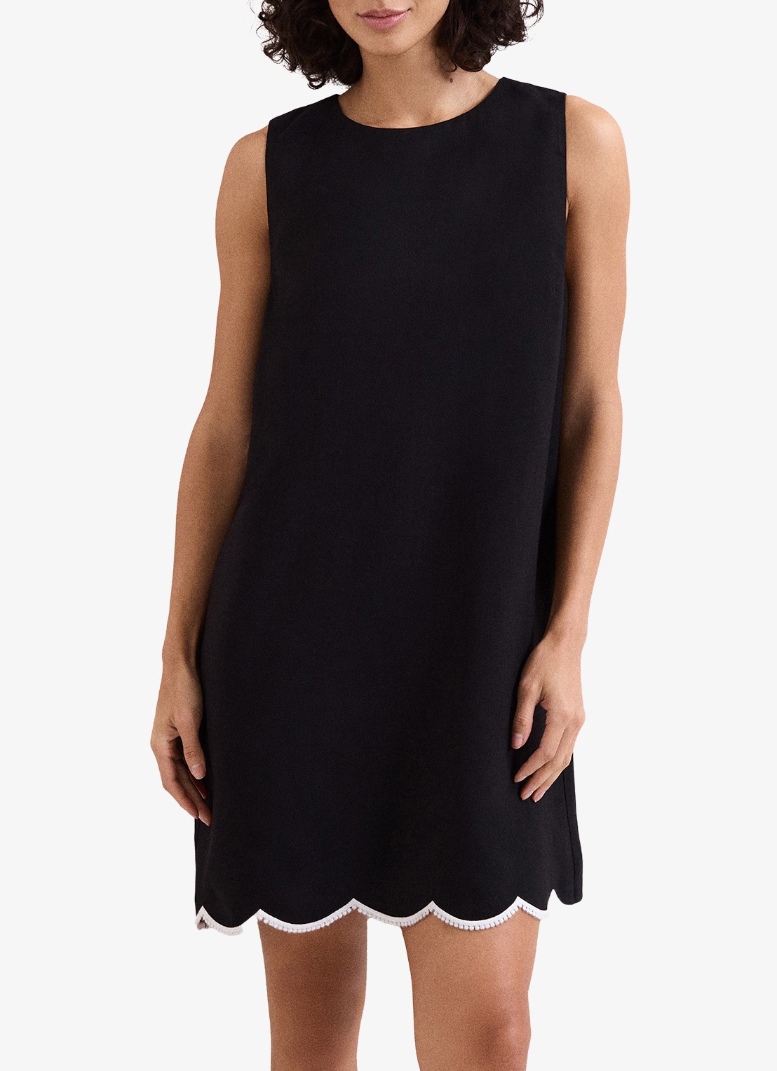 Phase Eight Marta mini jurk met ronde hals - detail 2 zwart
