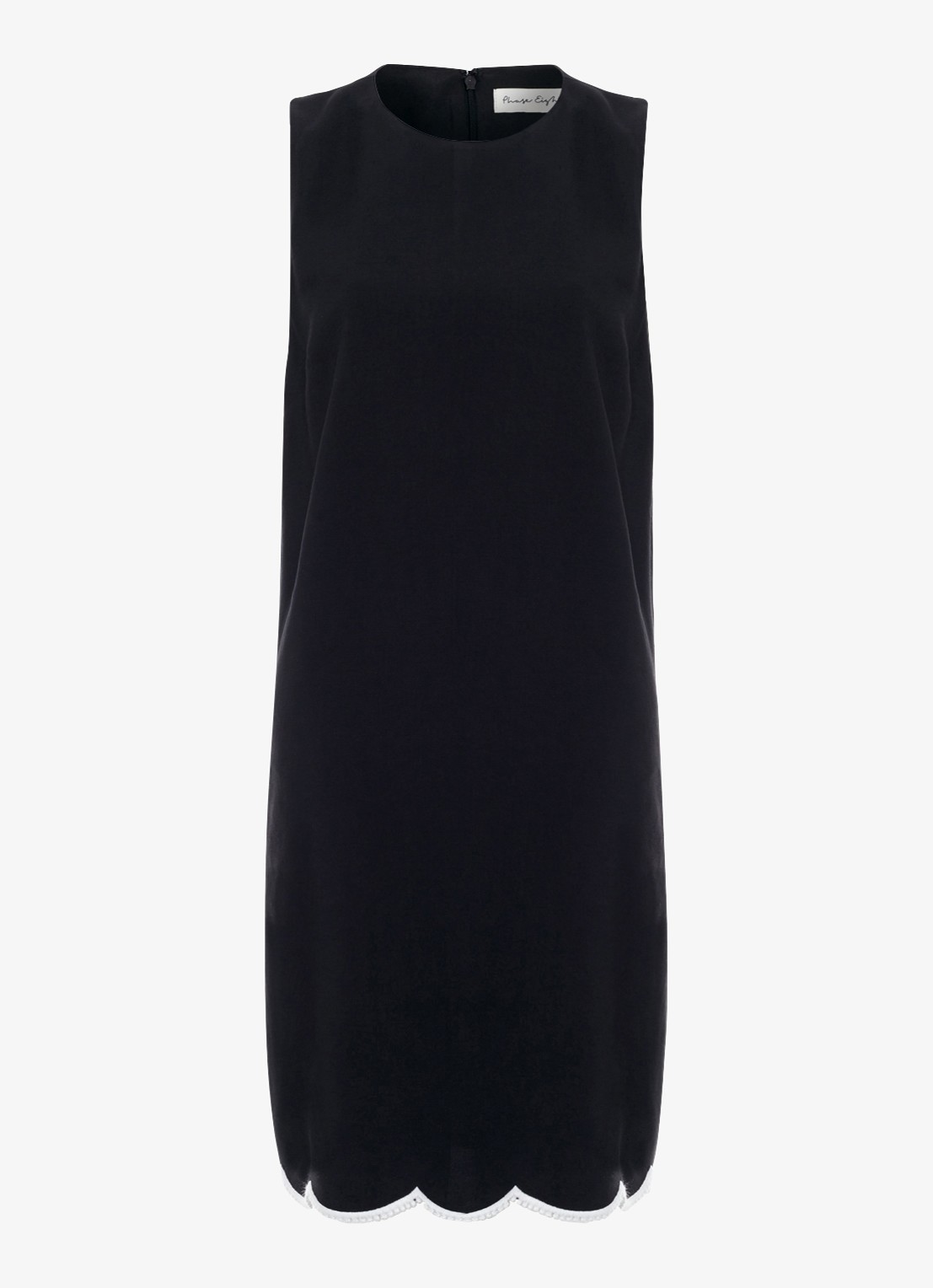 Phase Eight Marta mini jurk met ronde hals - voorkant 6 zwart