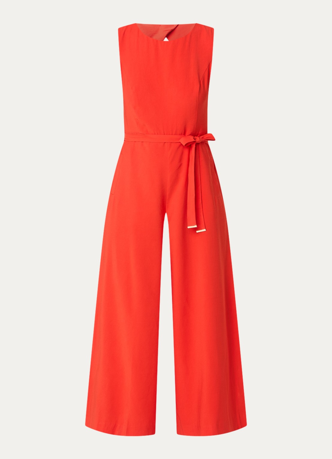 Phase Eight Marta wide fit jumpsuit met strikceintuur - voorkant 2 rood