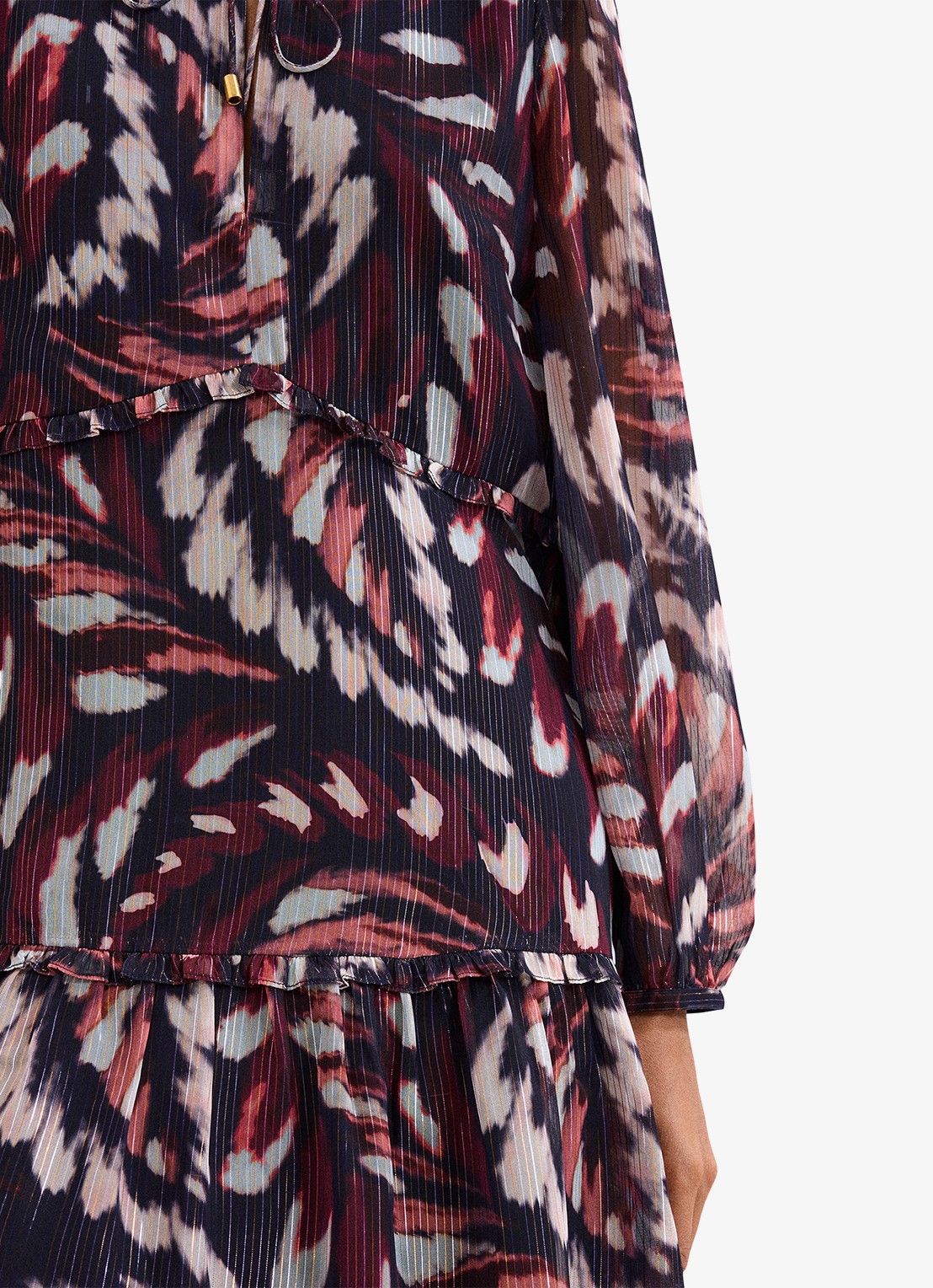 Phase Eight Martyna mini jurk met grafische print - detail 6 rood