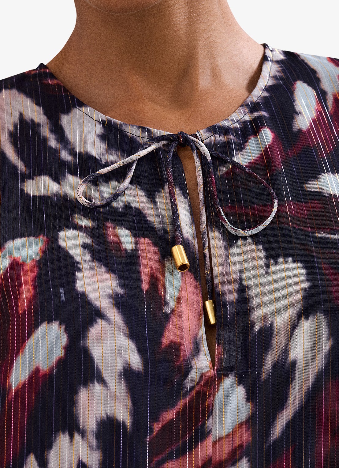 Phase Eight Martyna mini jurk met grafische print - detail 7 rood