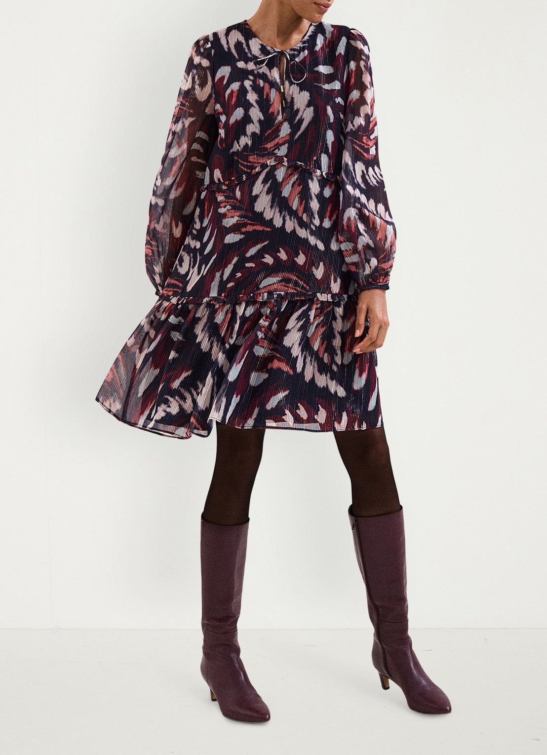 Phase Eight Martyna mini jurk met grafische print - detail 8 rood