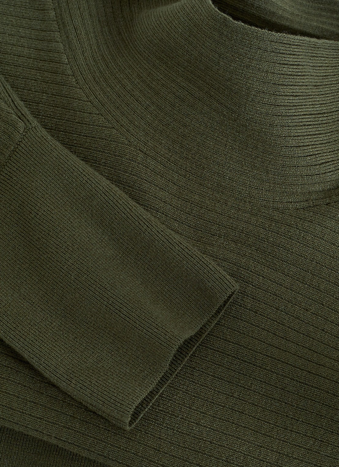 Phase Eight Masha ribgebreide trui met vleermuismouwen - detail 8 donkergroen
