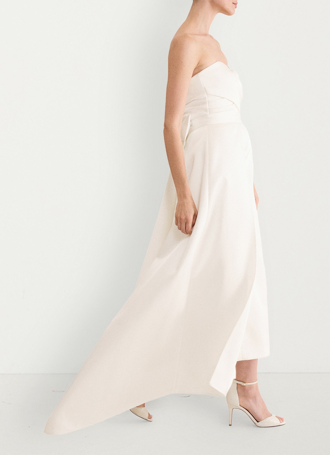 Phase Eight Meredith maxi jurk van satijn met strikdetail - detail 7 ivoor