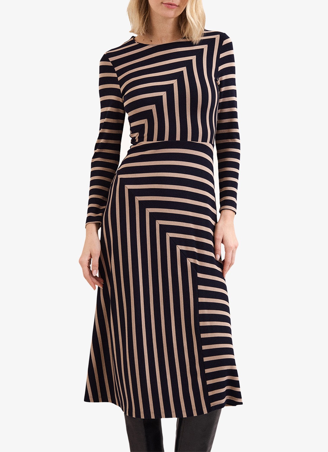 Phase Eight Mia midi jurk met grafische print - detail 4 multicolor