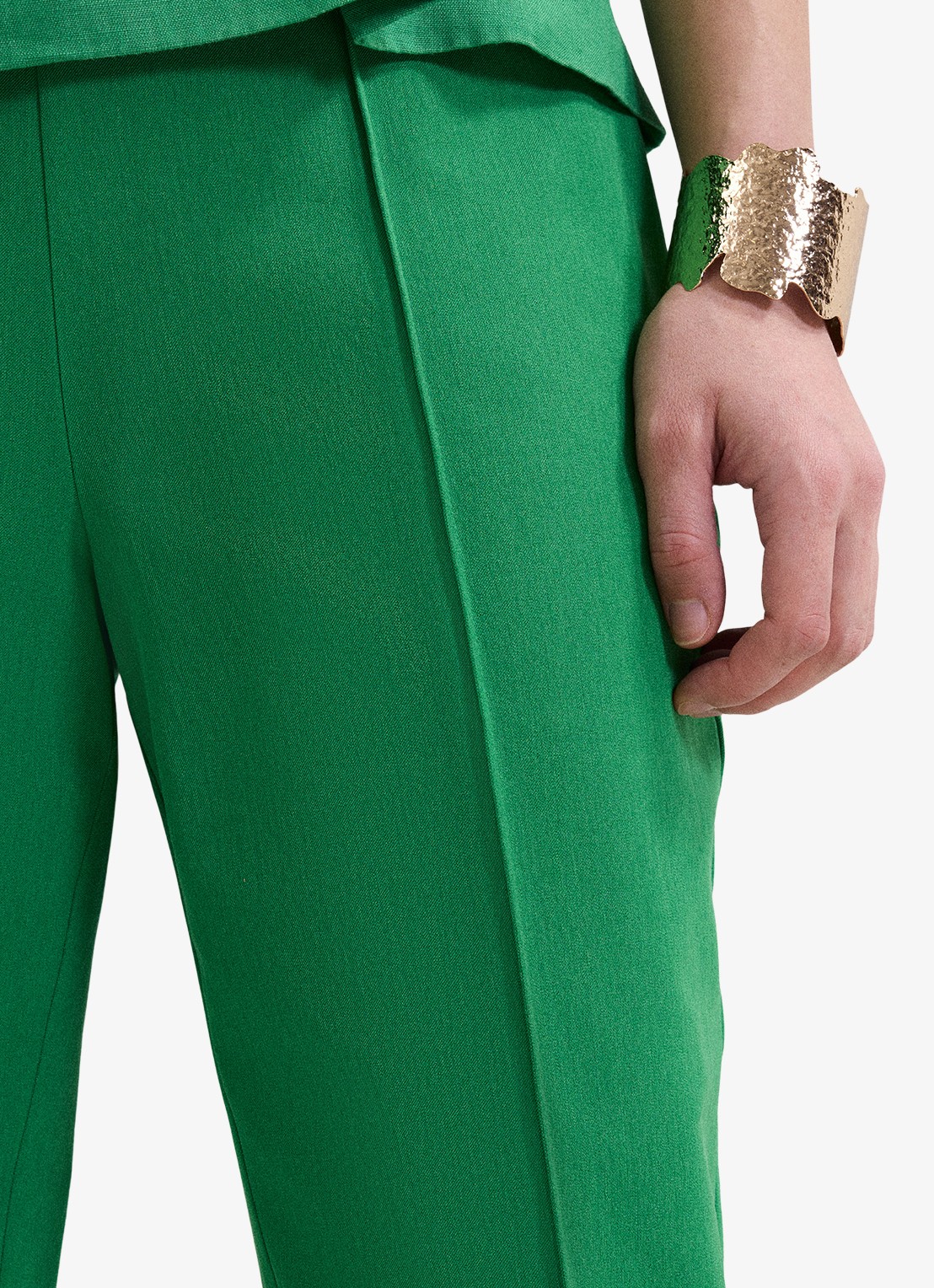 Phase Eight Miah high waist slim fit cropped pantalon met steekzakken - detail 5 groen