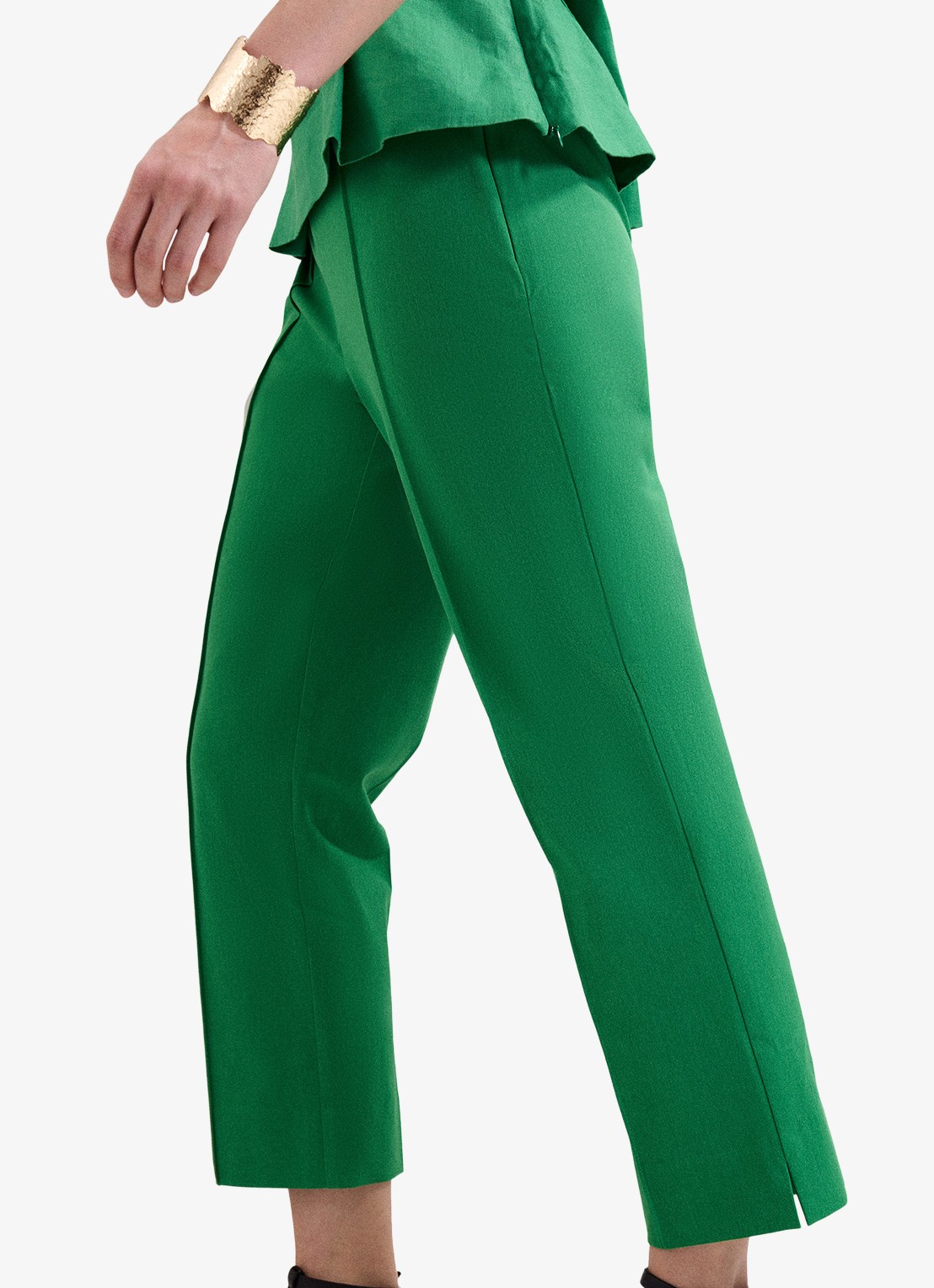 Phase Eight Miah high waist slim fit cropped pantalon met steekzakken - detail 6 groen
