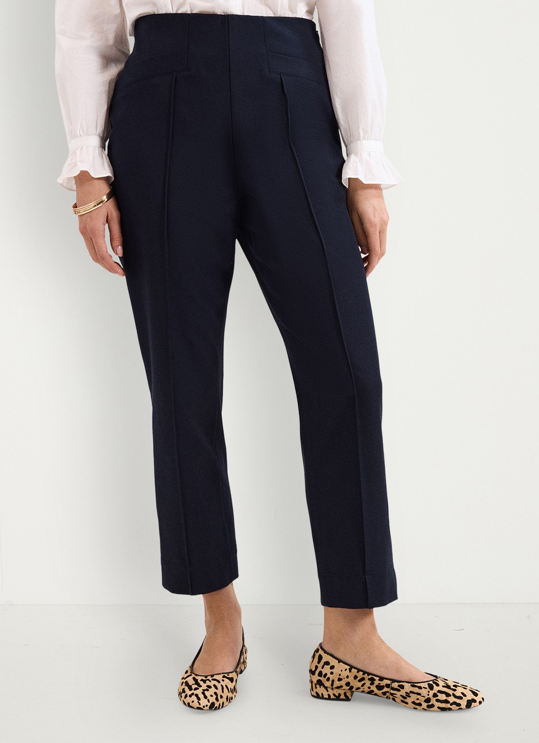 Phase Eight Miah slim fit pantalon met paspelzakken - detail 3 navy