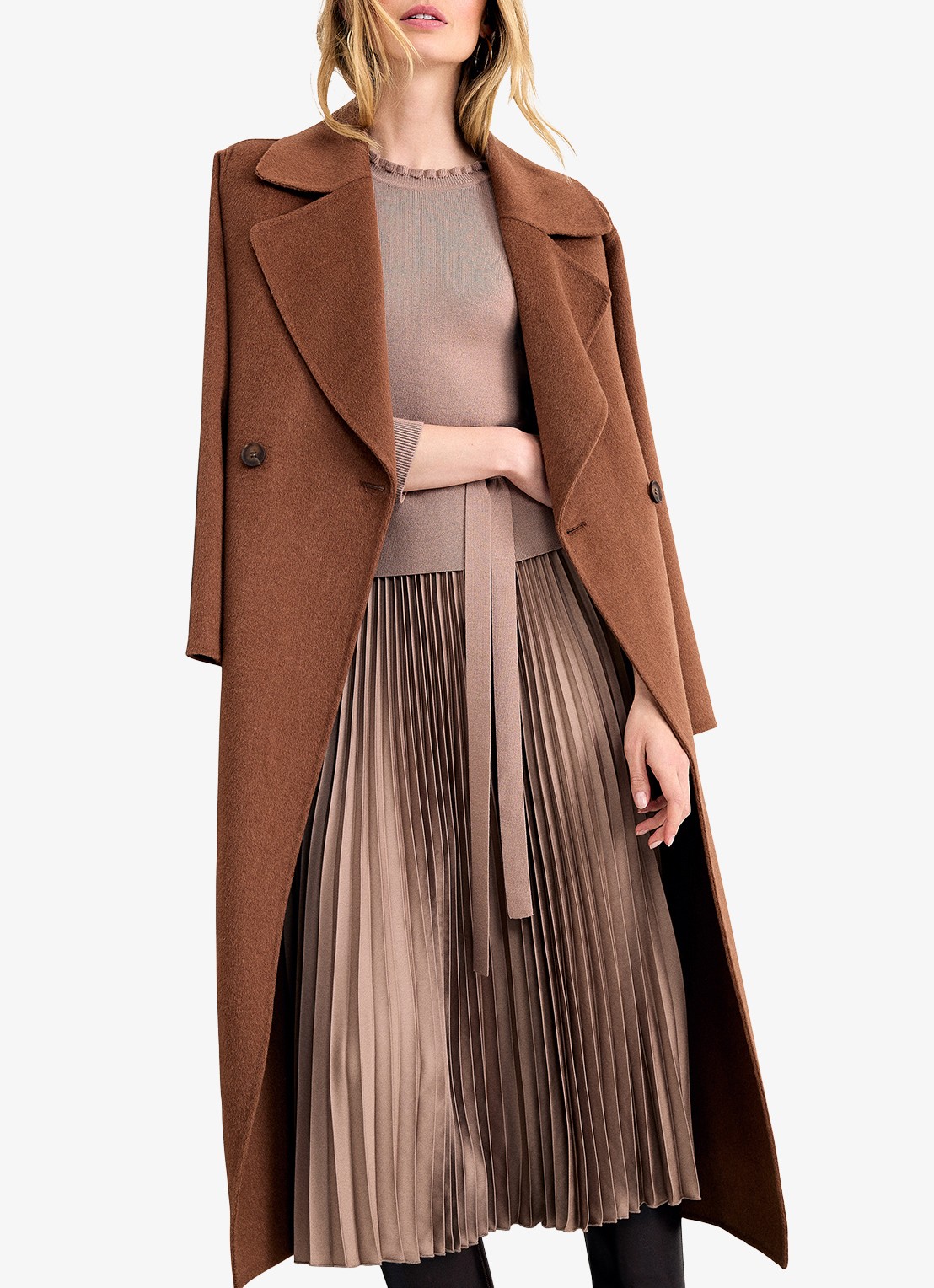 Phase Eight Midi jurk met plooien - detail 4 oudroze