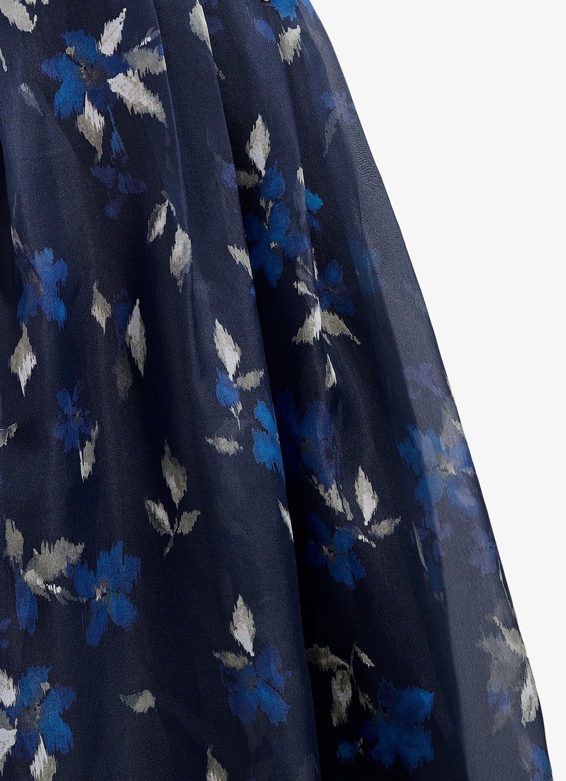 Phase Eight Midi rok met print - detail 2 donkerblauw